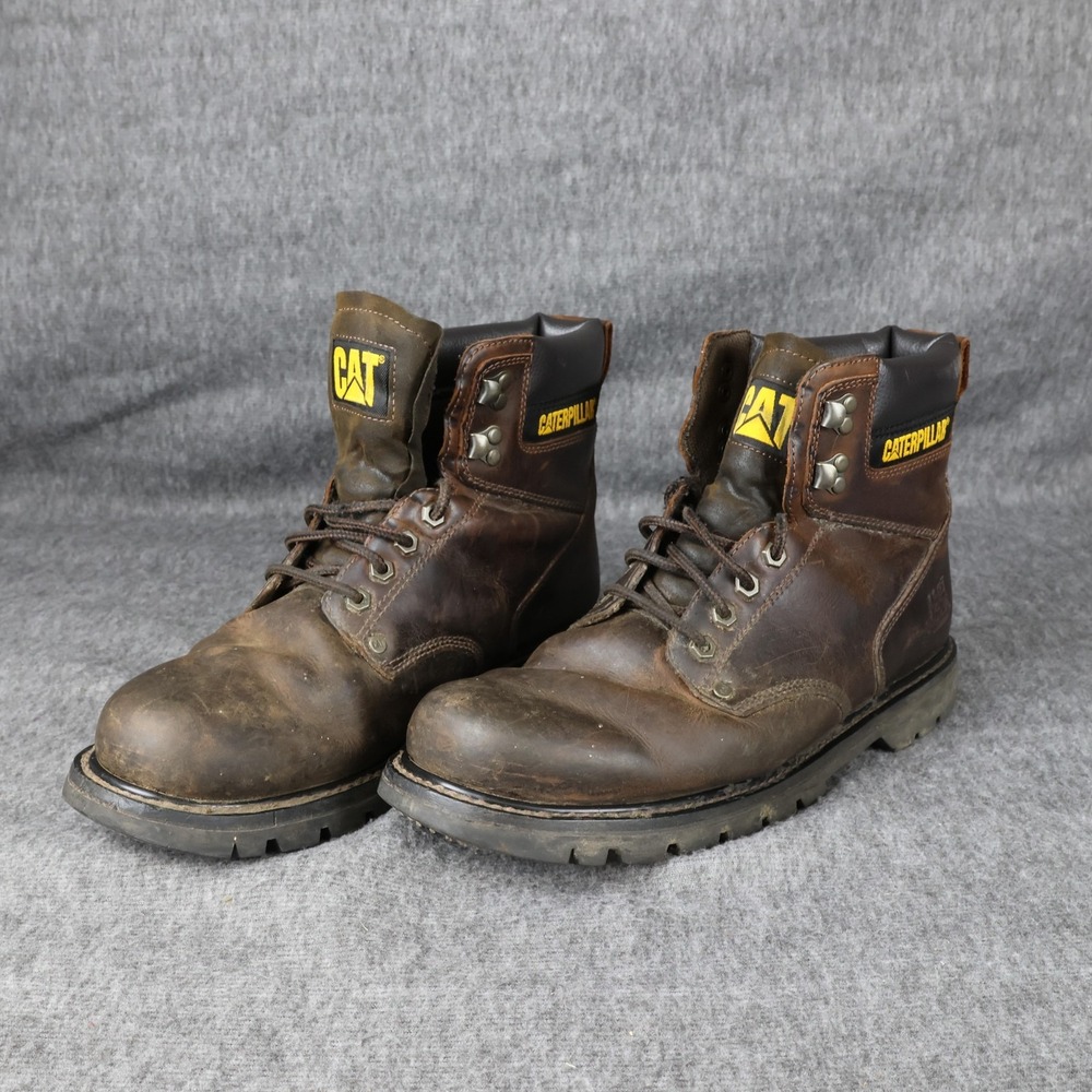 Caterpillar Boots Mens Size 13 Brown Leather‎ Walking Machines Work Hiking Ankle